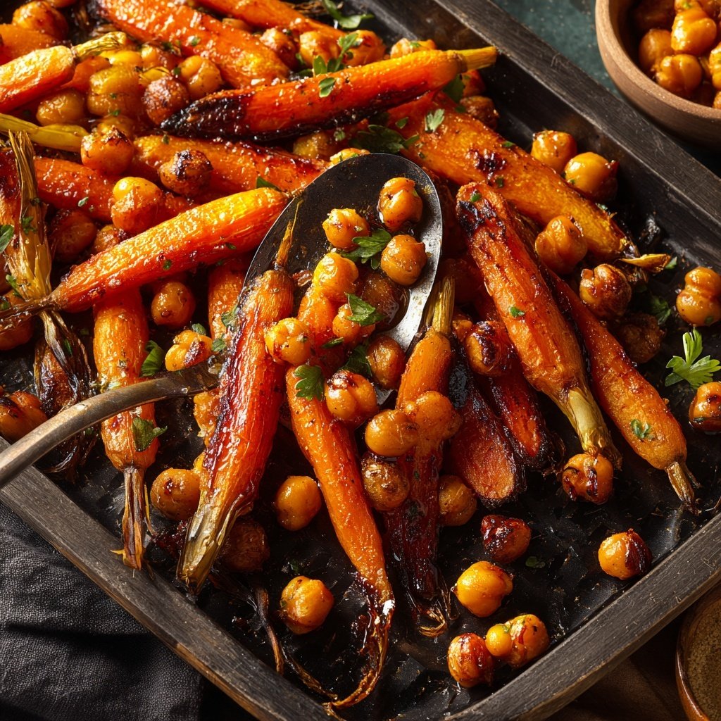 Honey Roasted Carrot Chickpea Tray