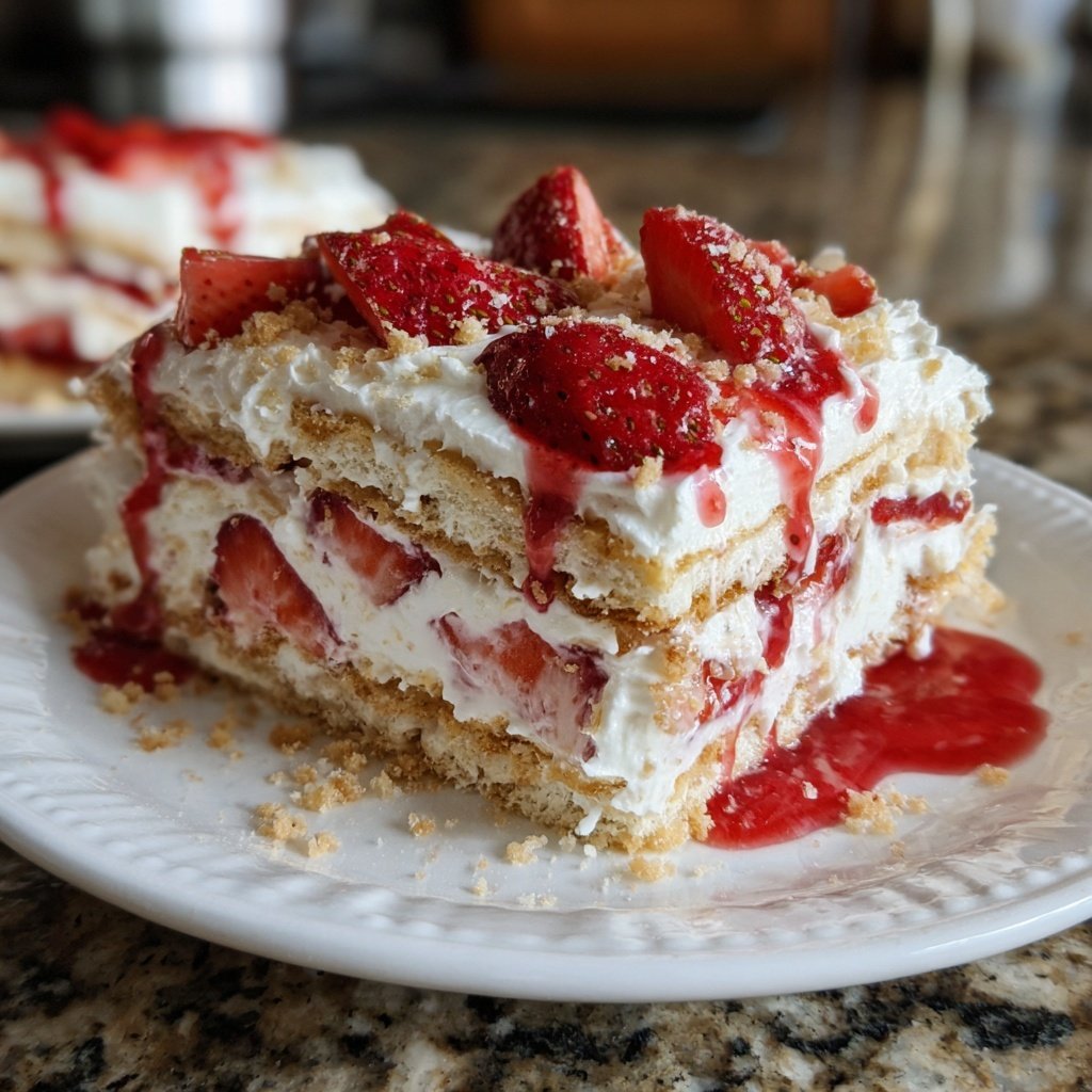 Strawberry Shortcake Icebox Cake