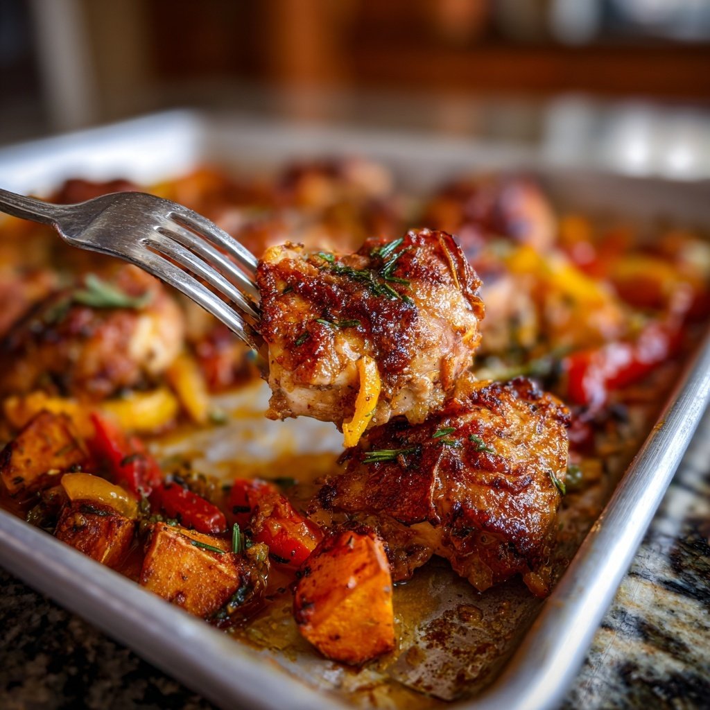 Healthy Sheet Pan Chicken And Sweet Potatoes