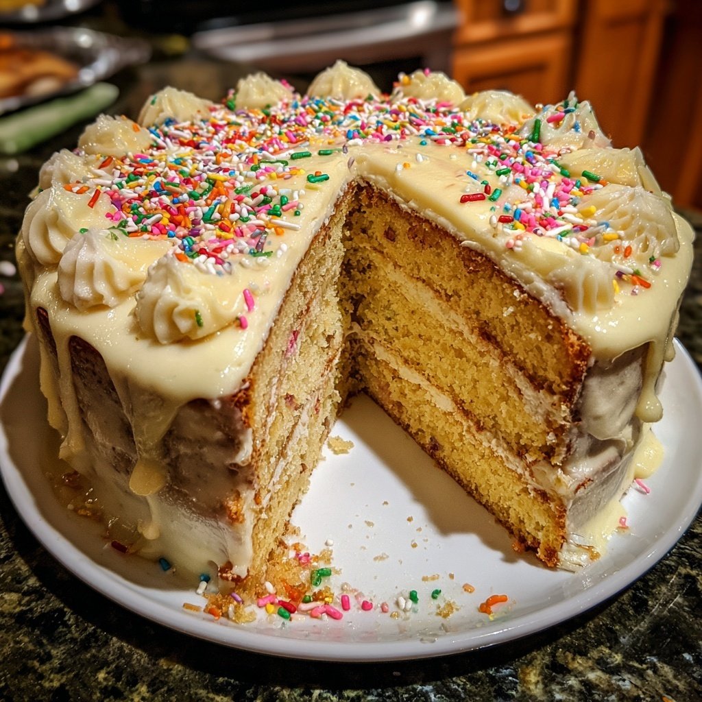 Vanilla Cake With Butter Frosting