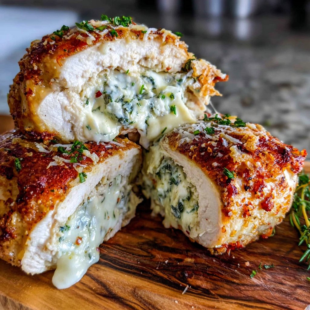 Baked Spinach Stuffed Chicken