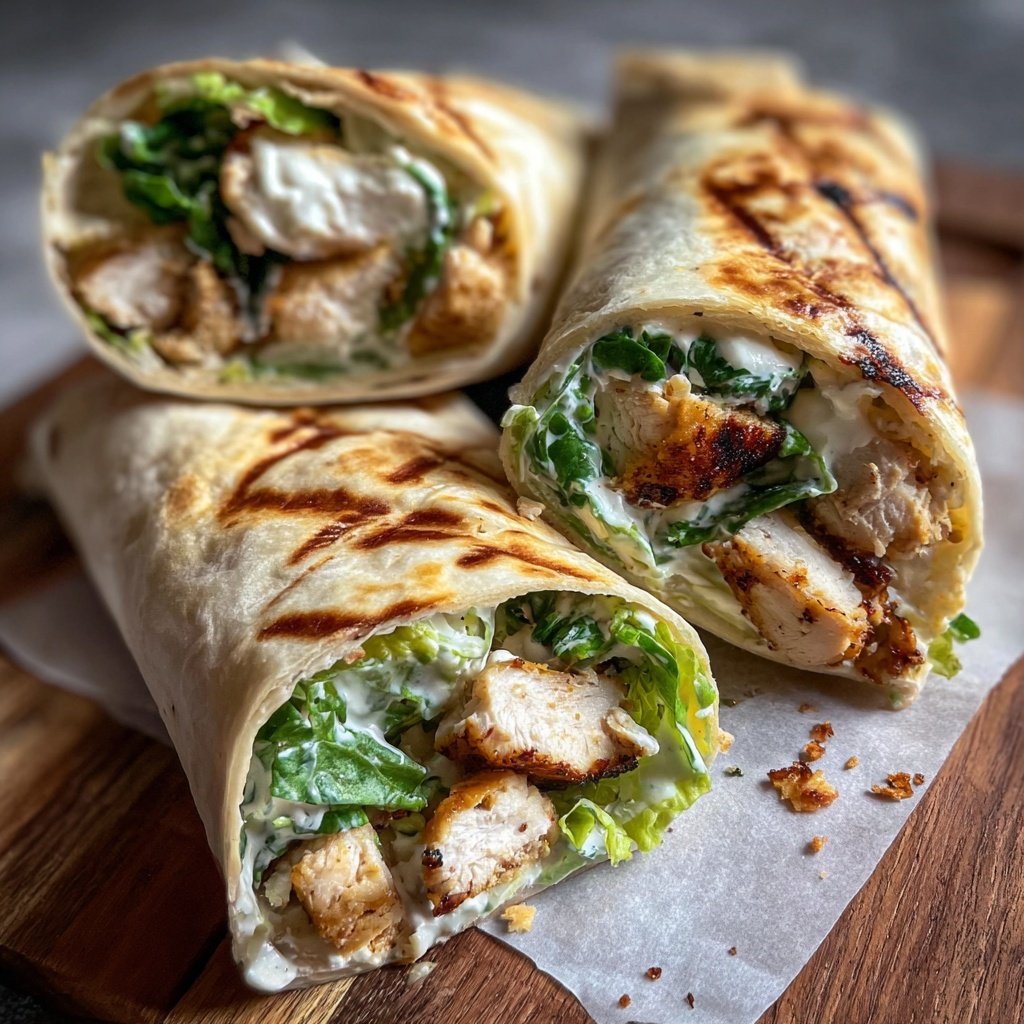 Grilled Chicken Caesar Wraps