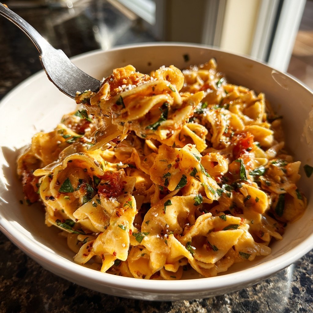 Creamy Tomato Chickpea Pasta