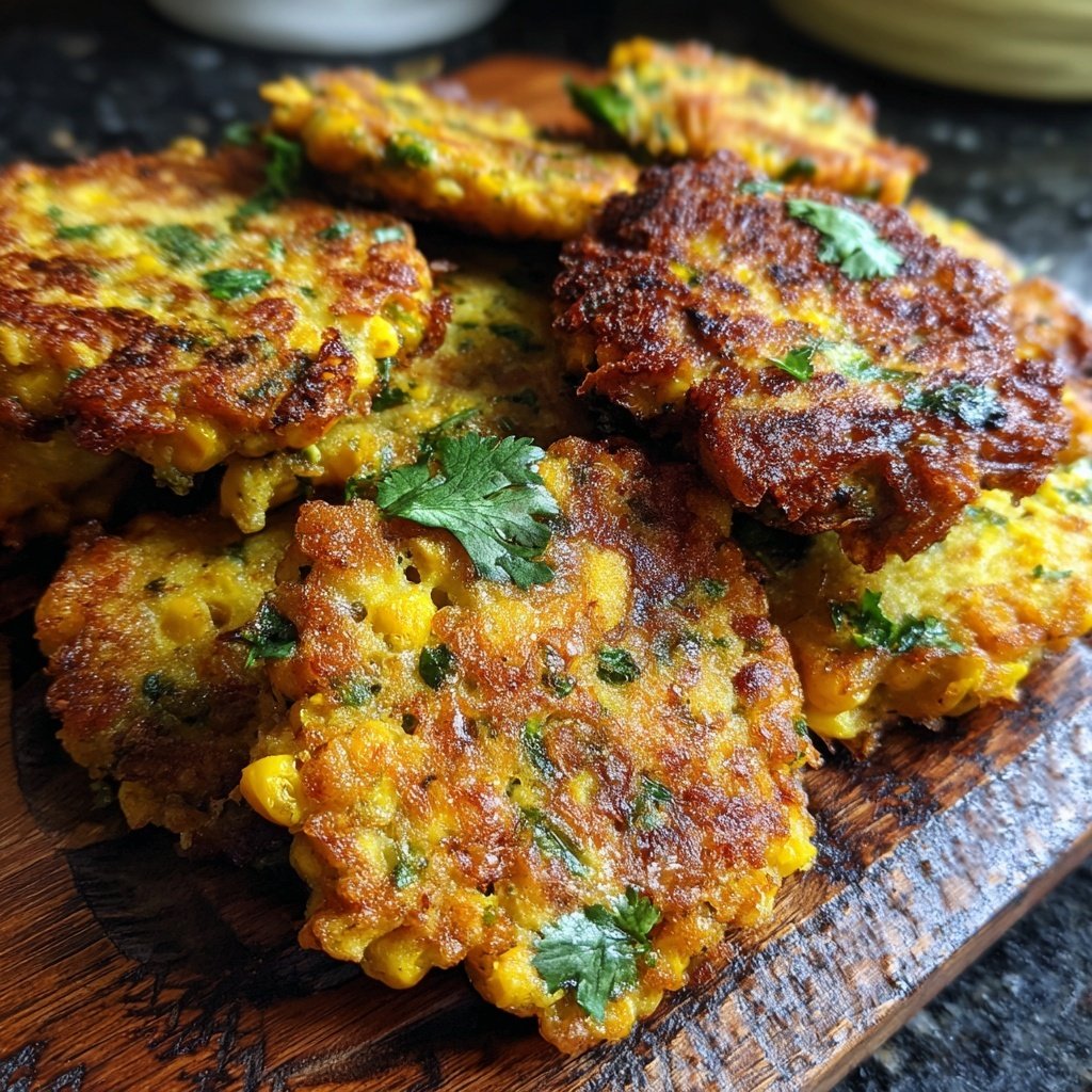 Baked Sweet Corn Veggie Fritters