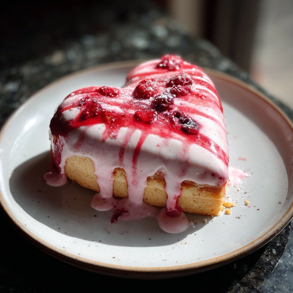 Mini Heart Cake with Coconut Berry Cream