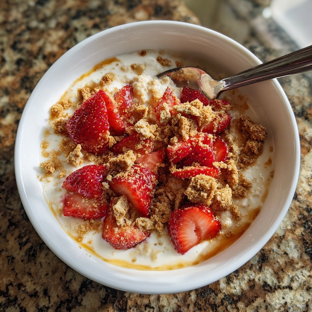 Strawberry Cheesecake Breakfast Oats