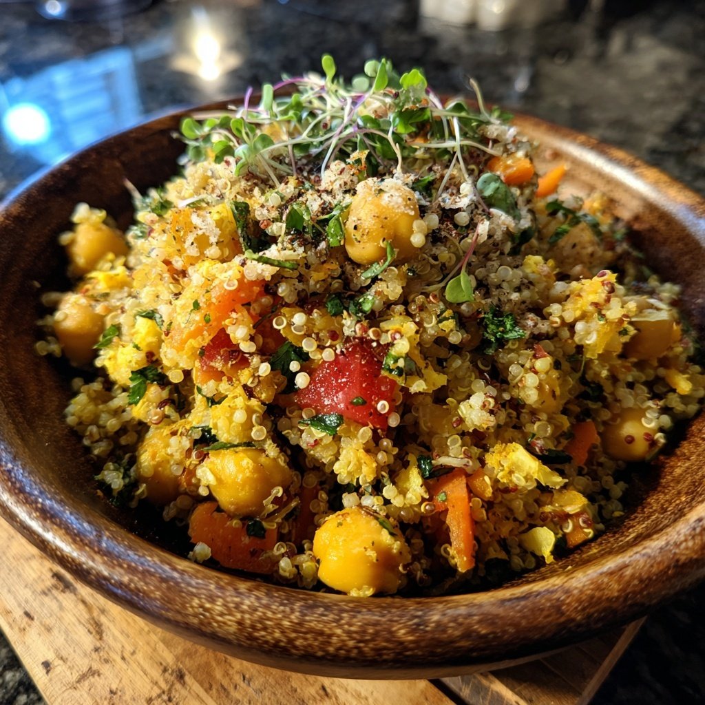 High Protein Chickpea Rice Bowl
