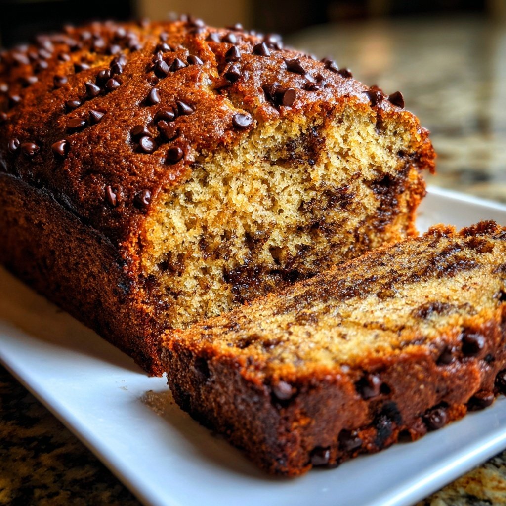 Banana Bread with Mini Chocolate Chips Recipe