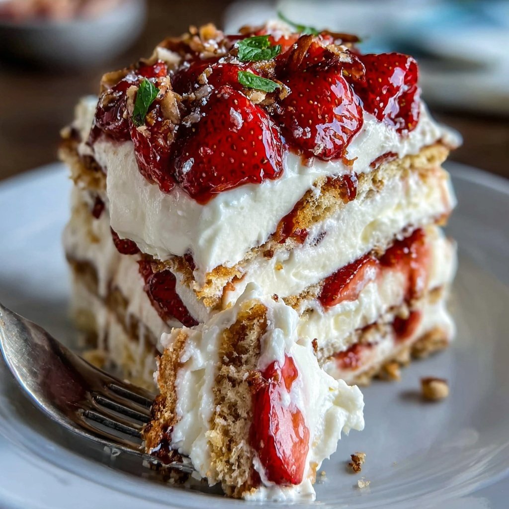 Strawberry Shortcake Icebox Cake