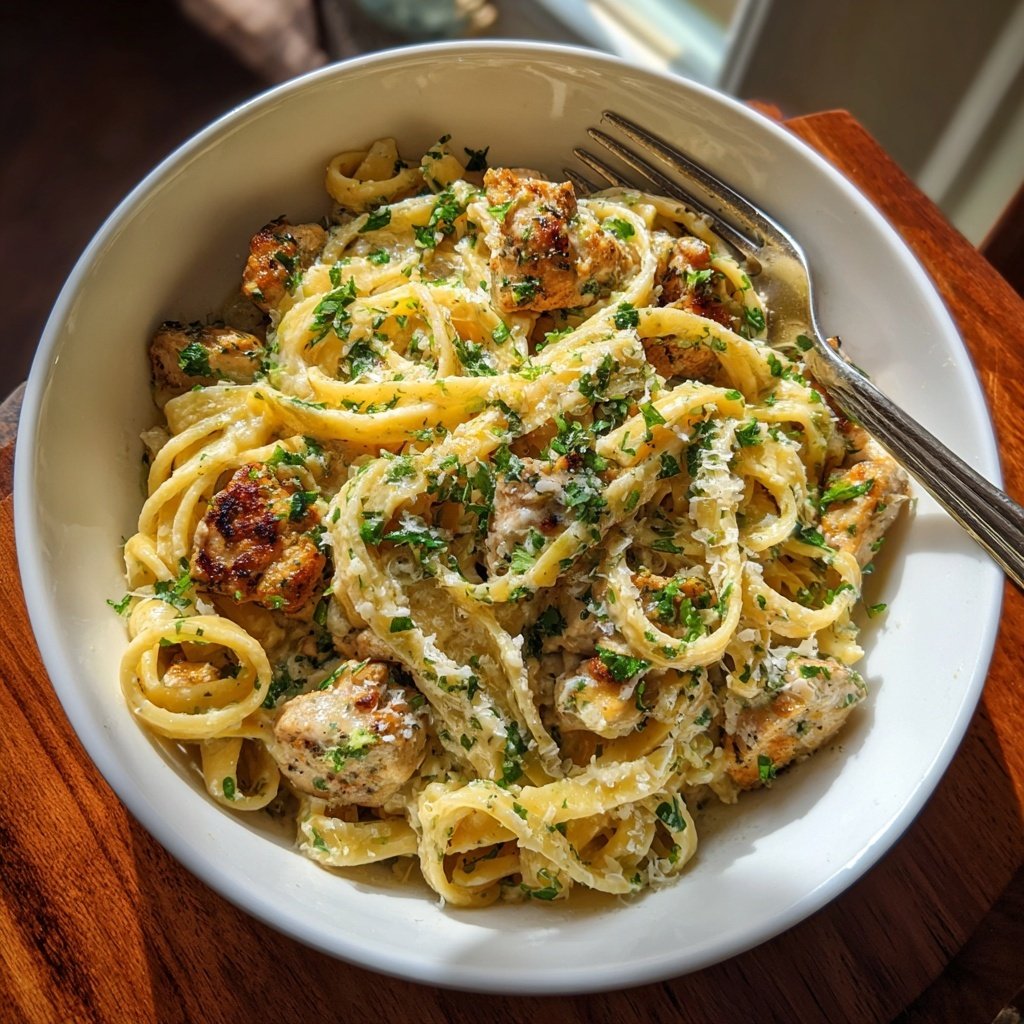 Garlic Parmesan Chicken Pasta