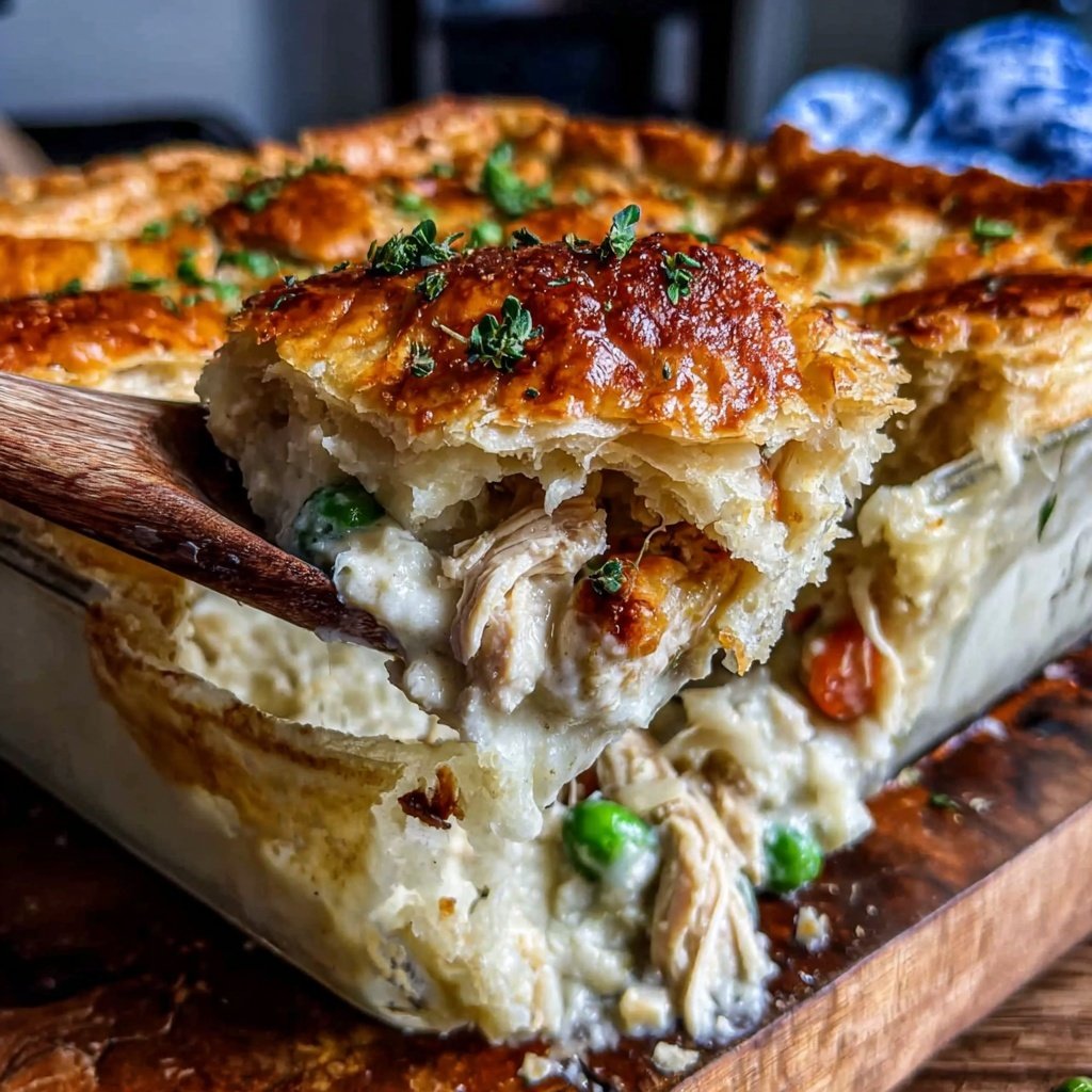 Rotisserie Chicken Pot Pie Casserole