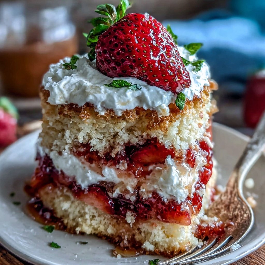 Classic Strawberry Shortcake With Fresh Cream