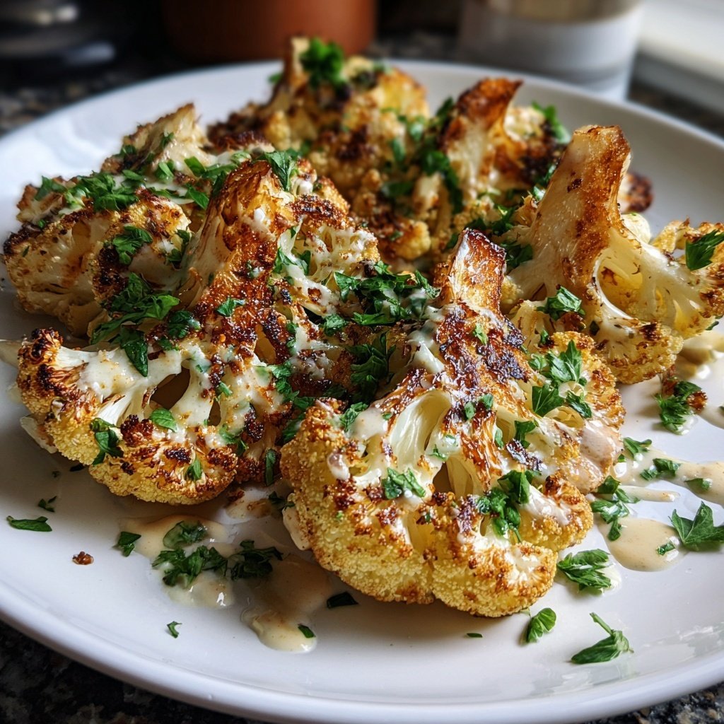 Healthy Dinner Roasted Cauliflower Steaks