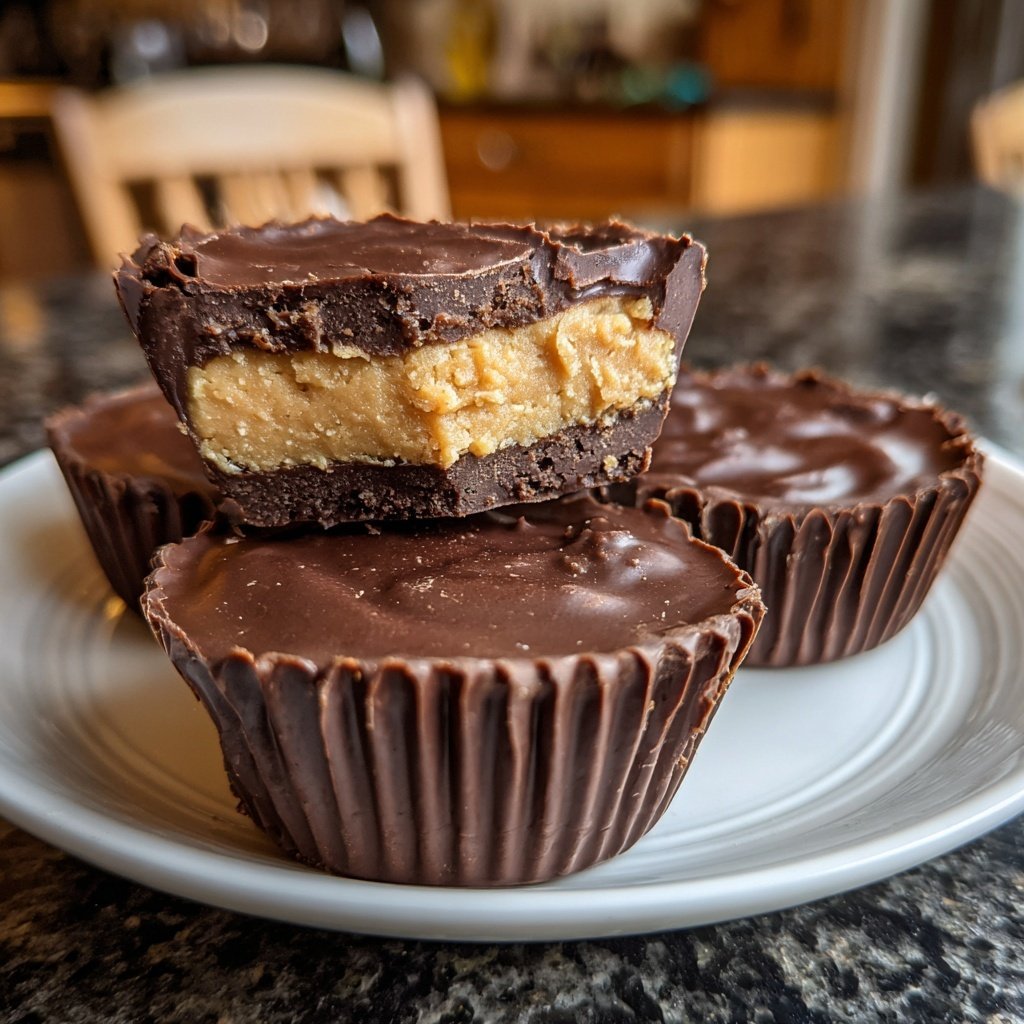 Homemade Peanut Butter Cups with Cashew Butter