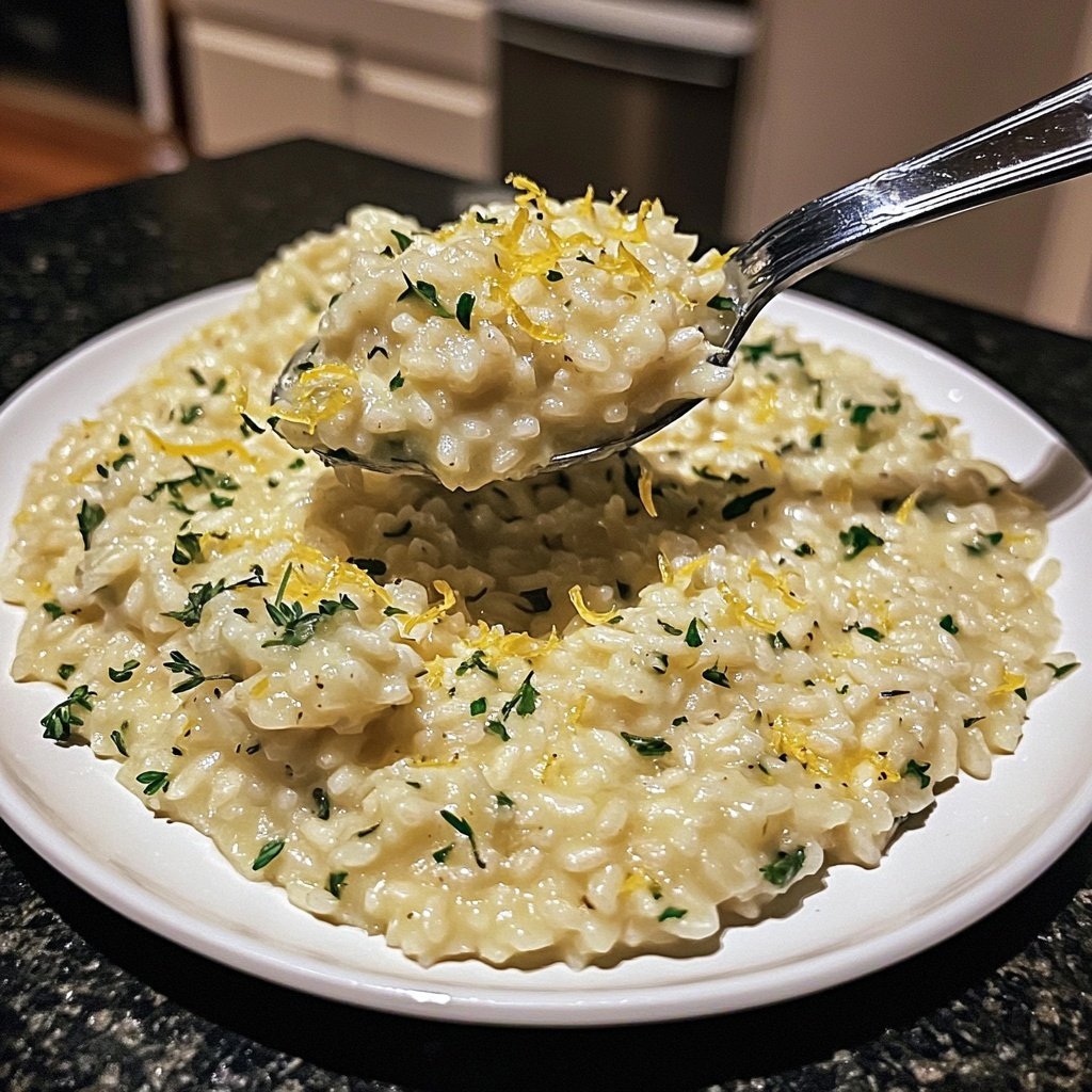 Valentine Dinner Lemon Herb Risotto
