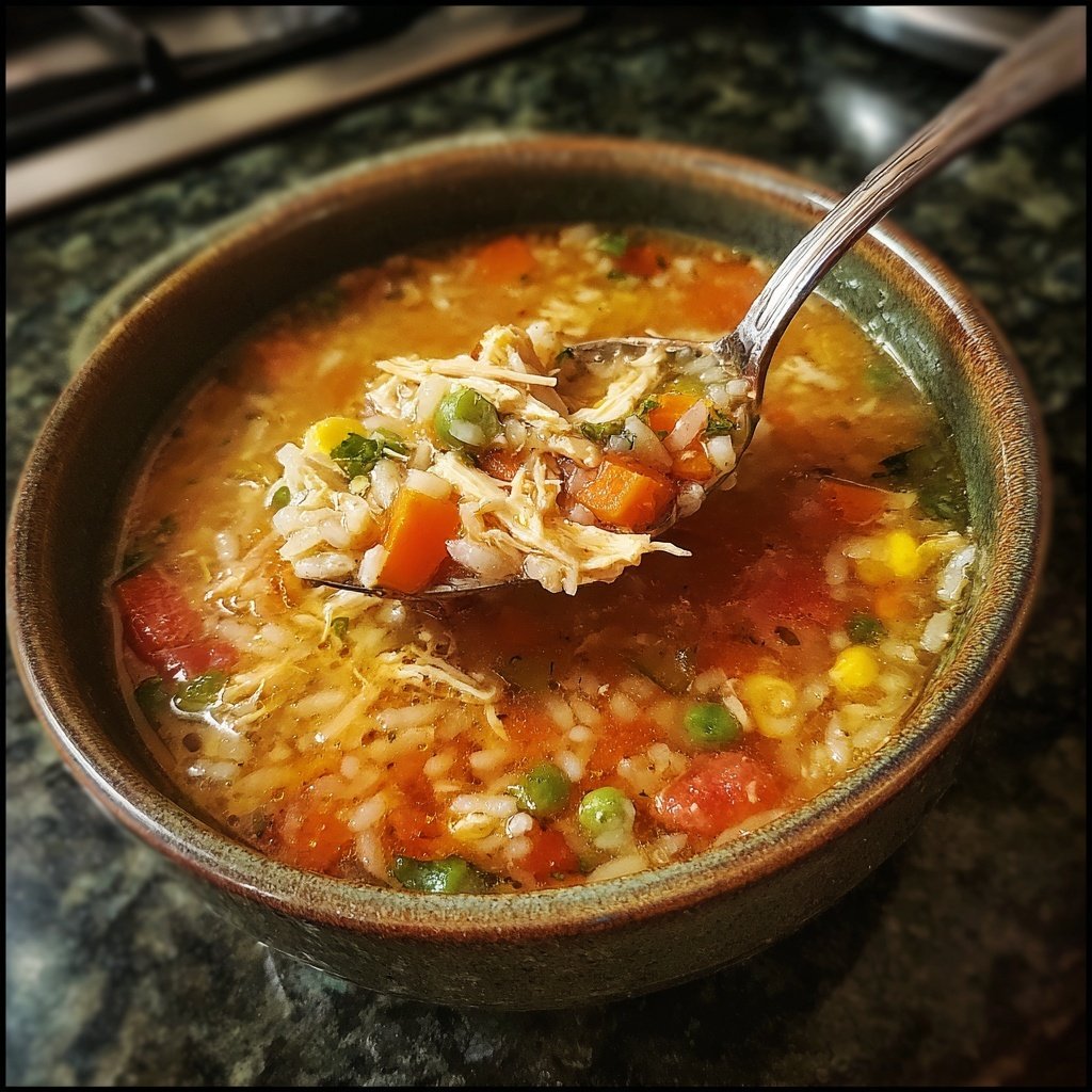 Chicken And Rice Weeknight Soup