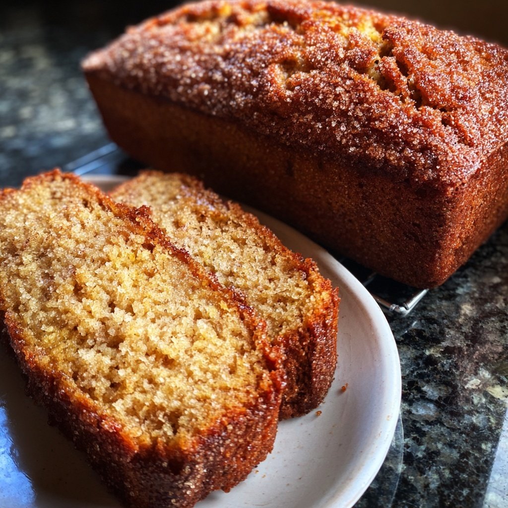 Banana Bread with Cinnamon Sugar Topping Recipe