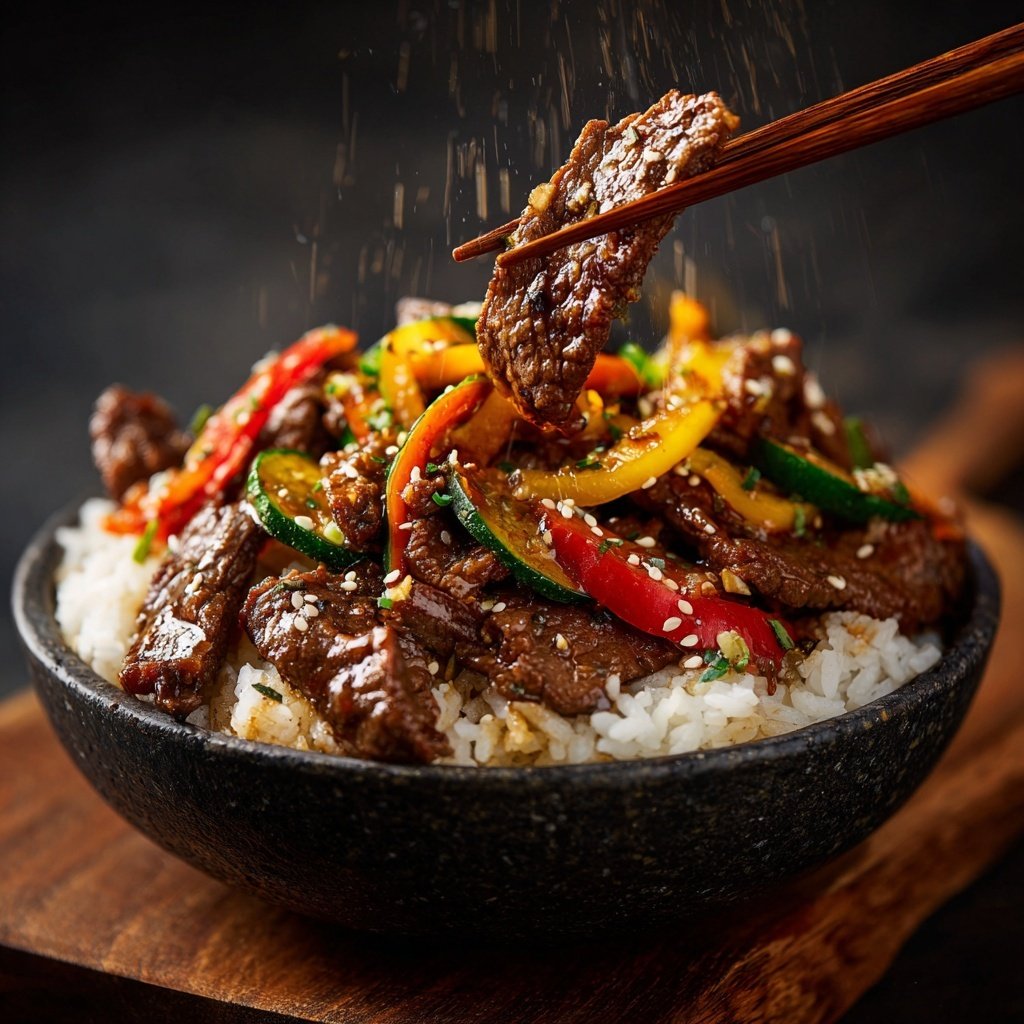 High Protein Beef Rice Bowl