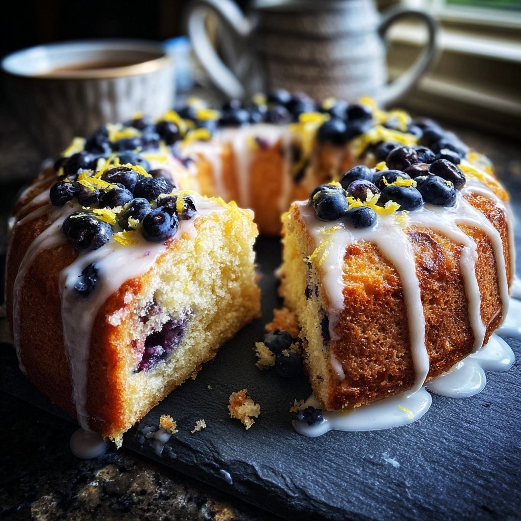 Lemon Blueberry Snack Cake