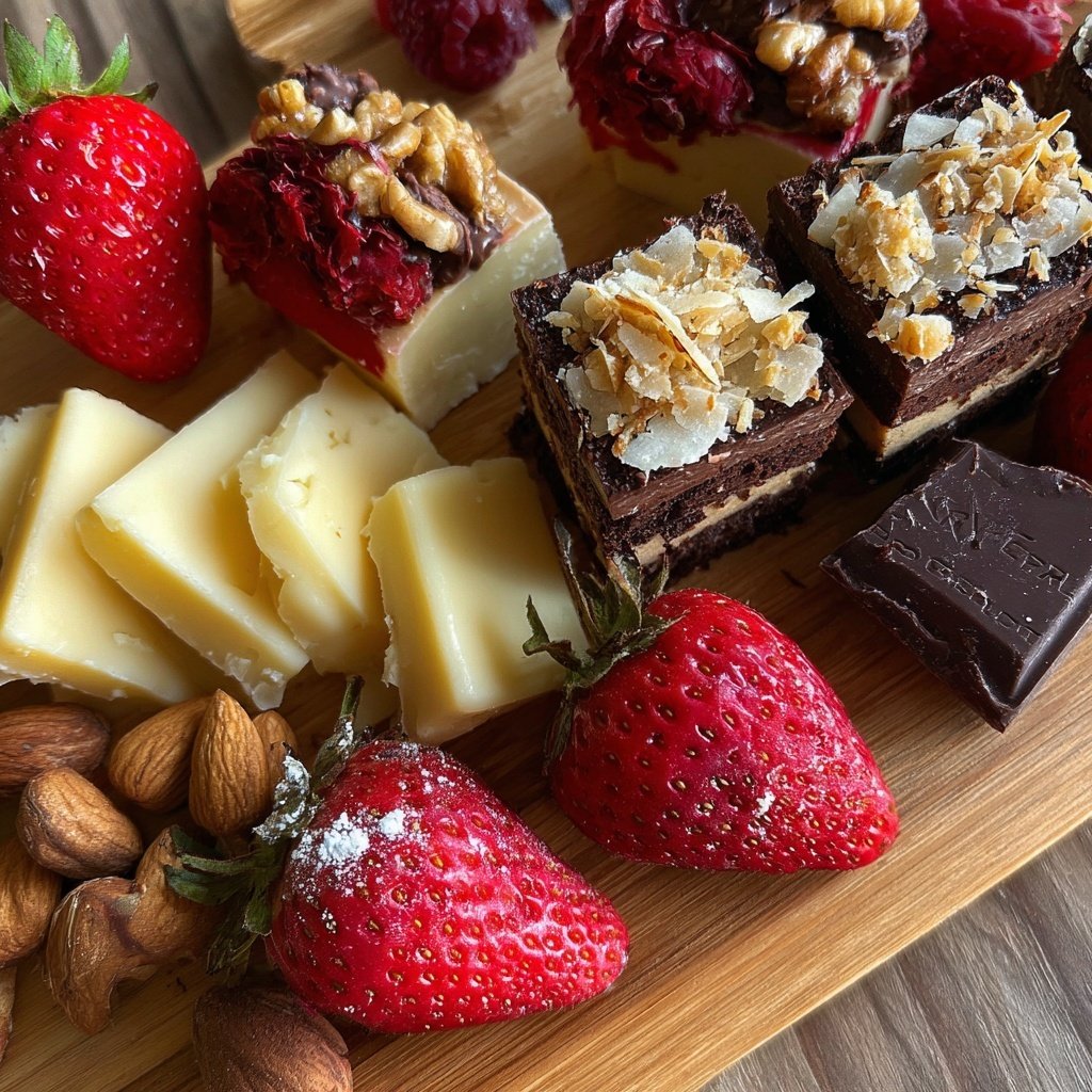 Valentines Charcuterie Board with Mini Desserts
