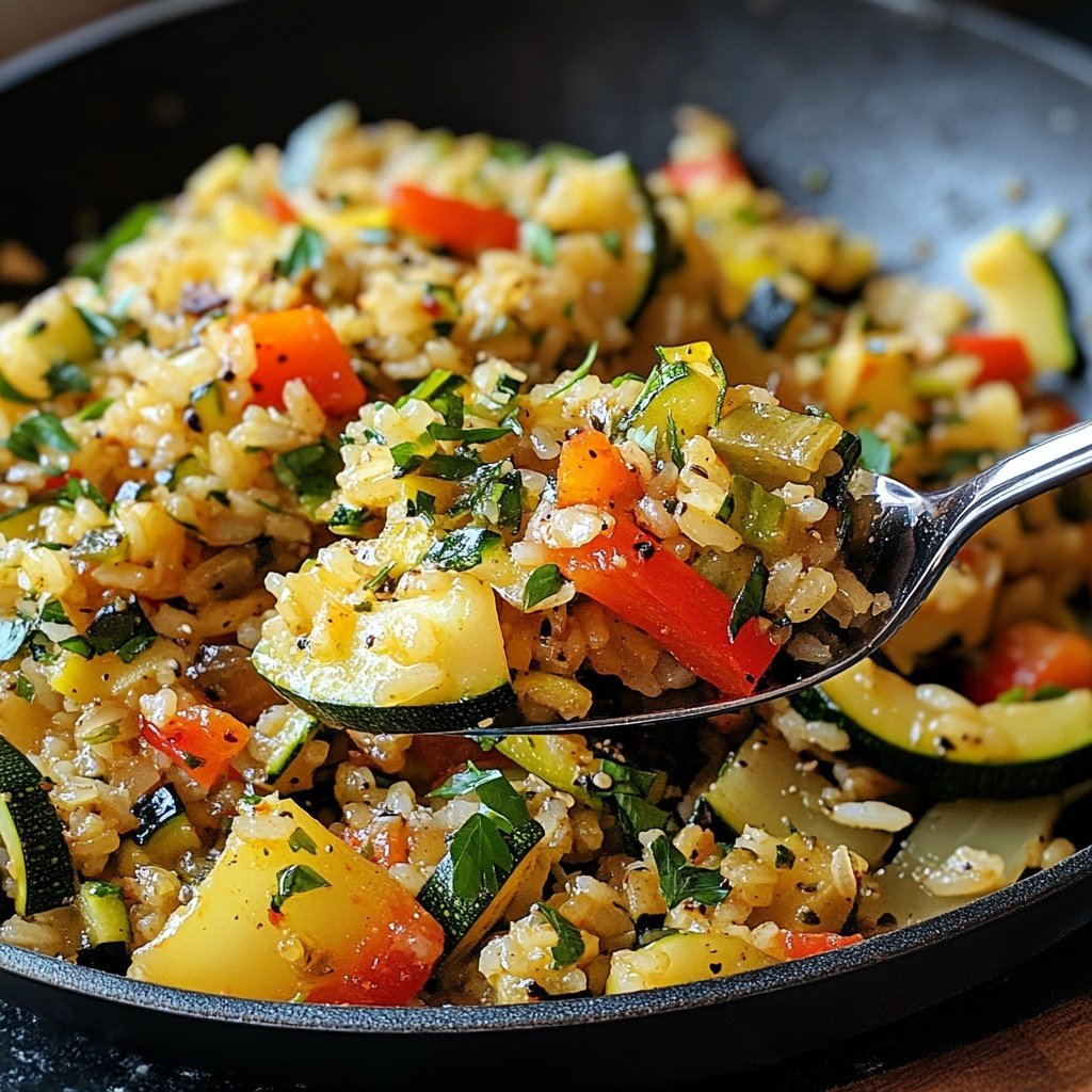 Healthy Zucchini Rice Skillet